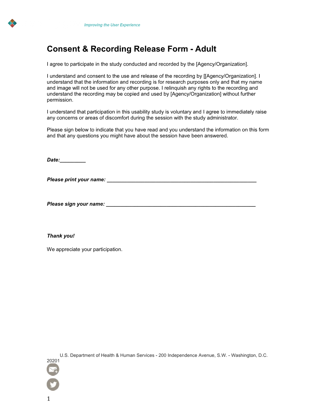 Videotape Or Digital Recording Release Form