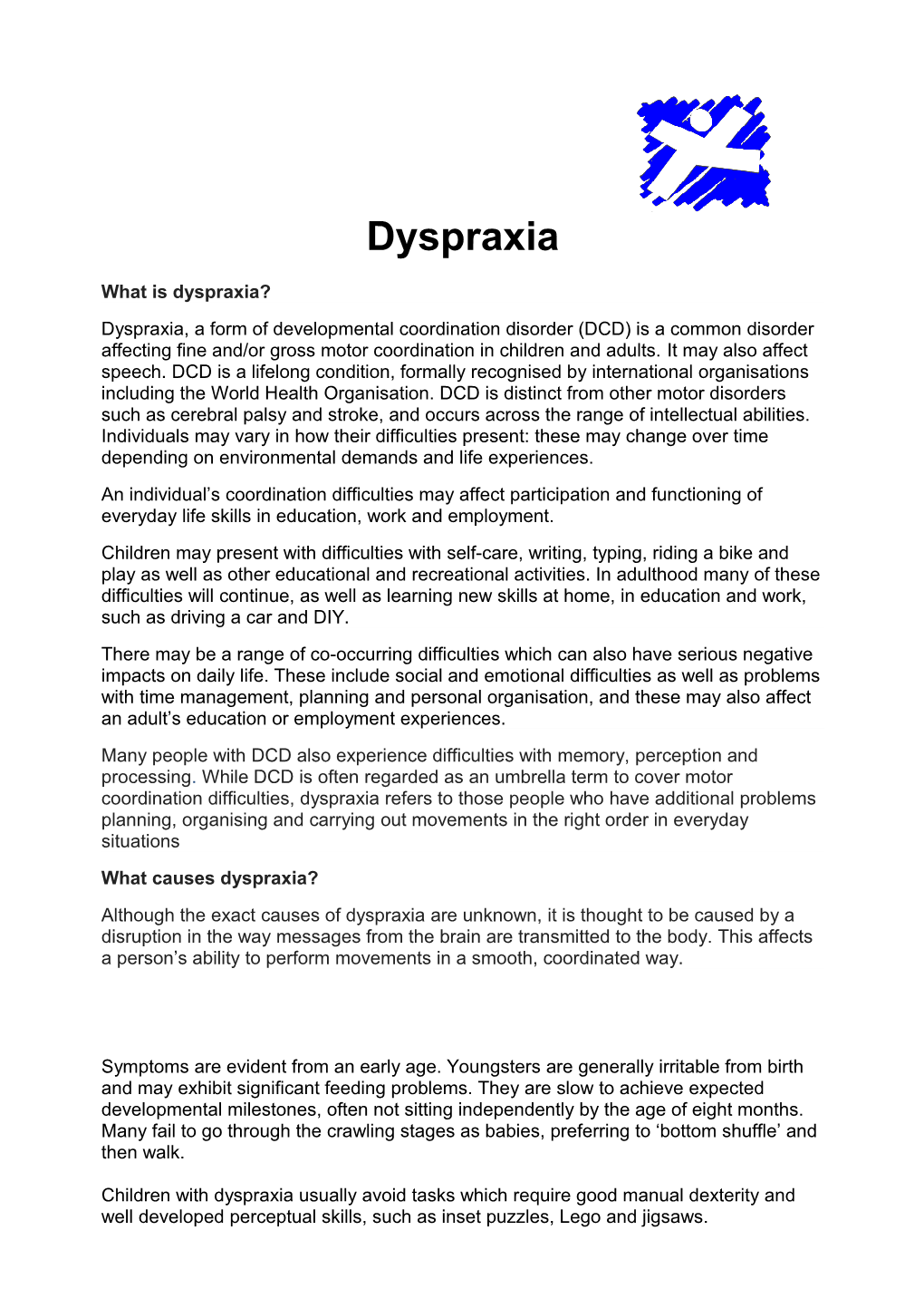 What Is Dyspraxia?