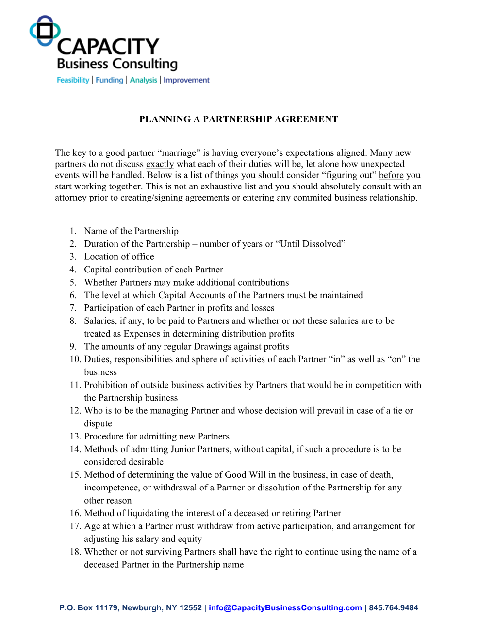 2. Duration of the Partnership Number of Years Or Until Dissolved