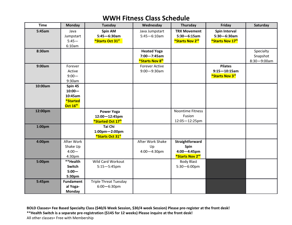 WWH Fitness Class Schedule s1