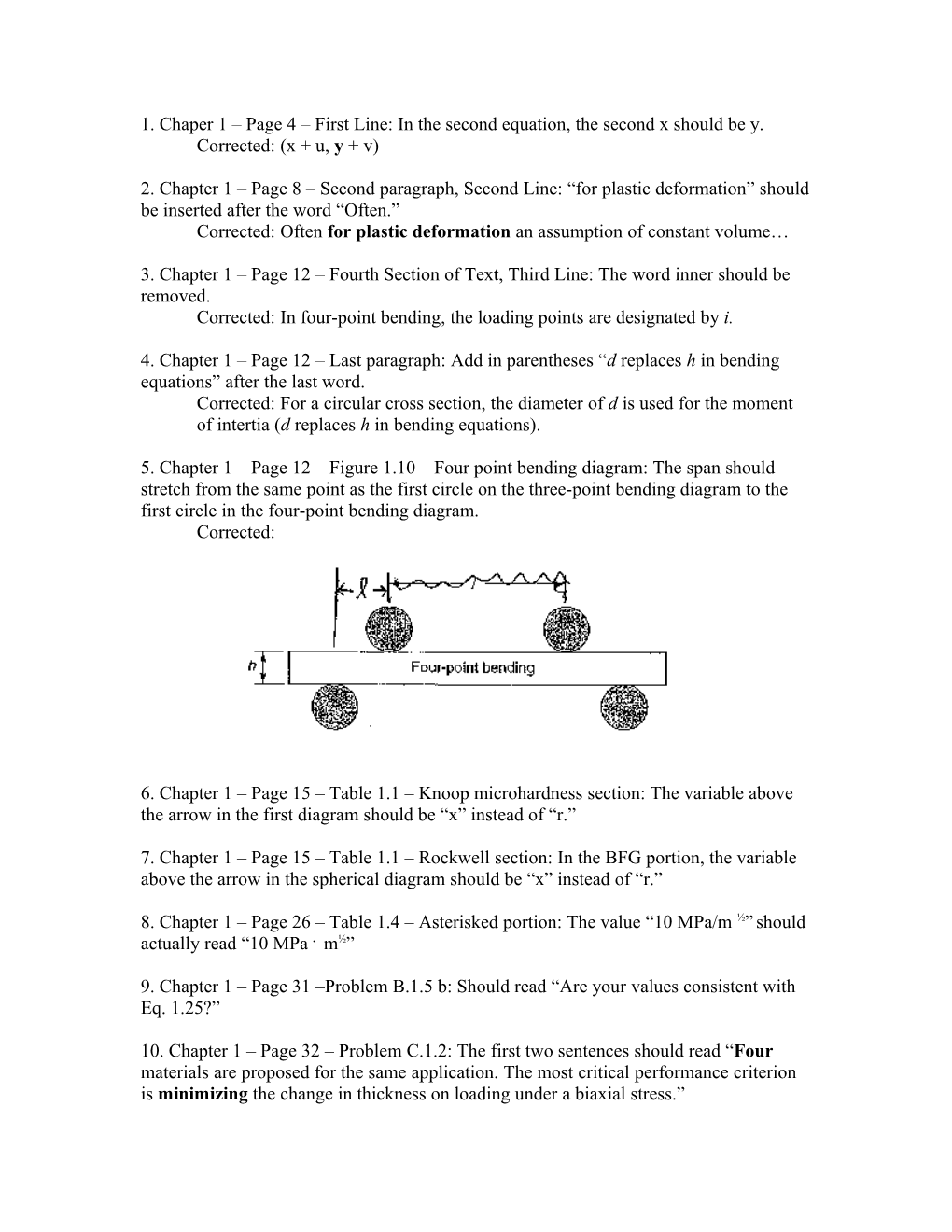 1. Chaper 1 Page 4 First Line: in the Second Equation, the Second X Should Be Y