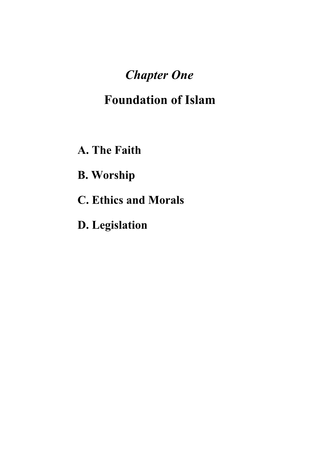 Foundation of Islam