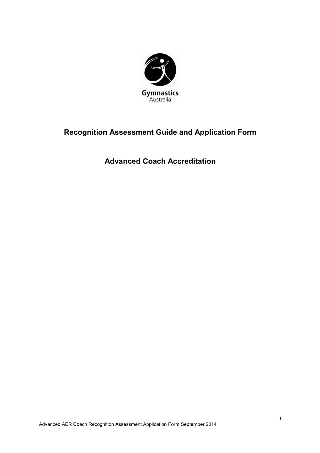 Recognition Assessment Guide and Application Form