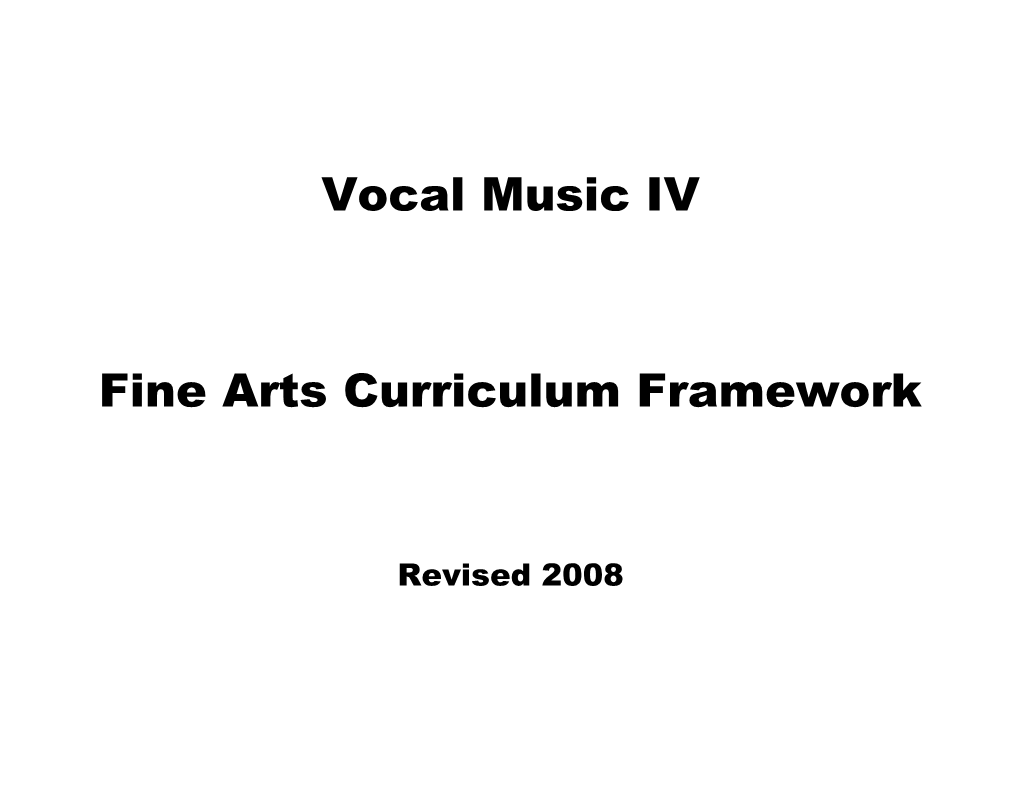 Fine Arts Curriculum Framework s1