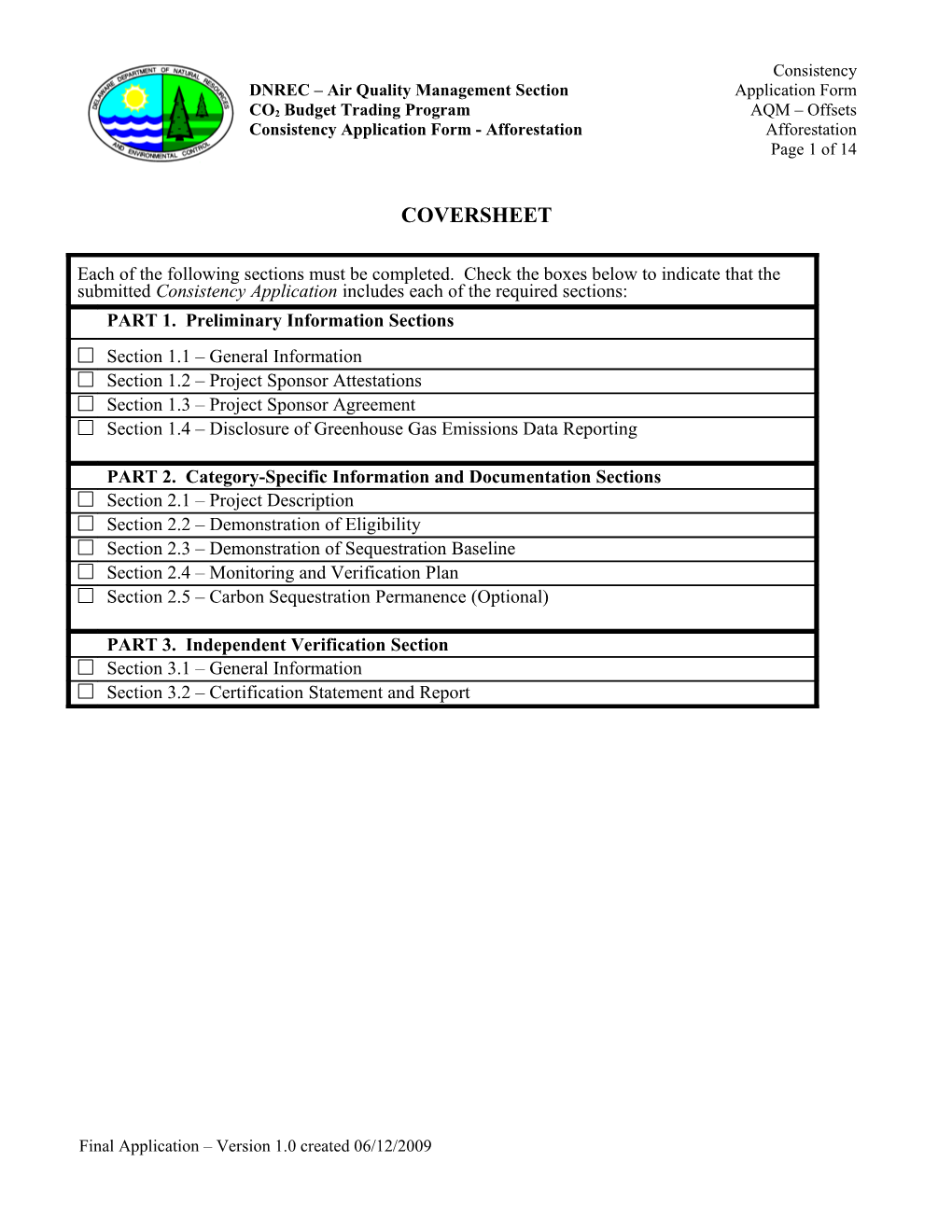 Afforestation CA Forms