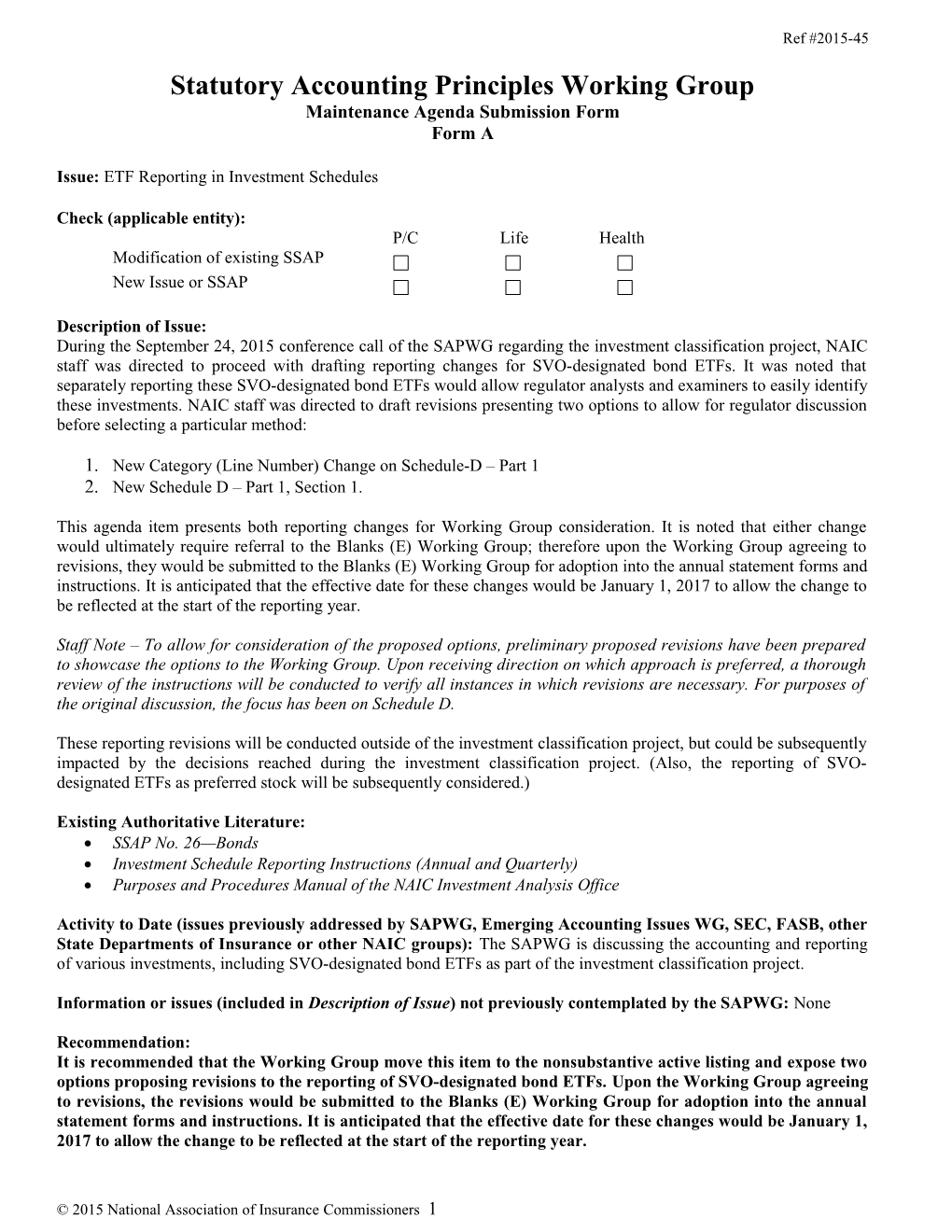 Statutory Accounting Principles Working Group s2