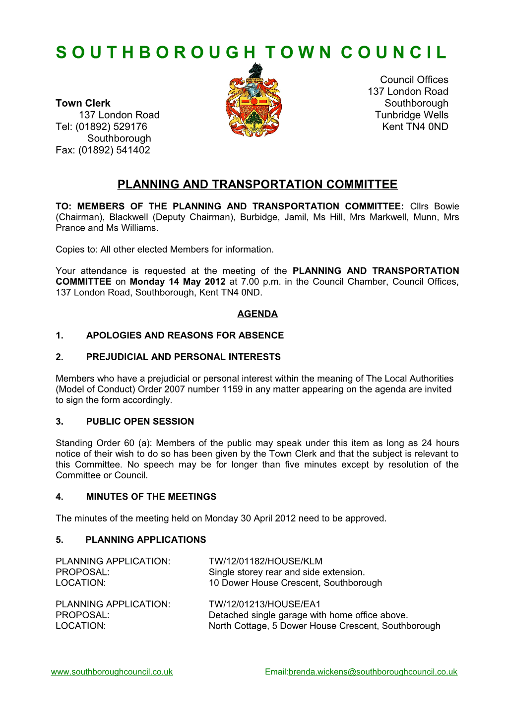 Planning and Transportation Committee