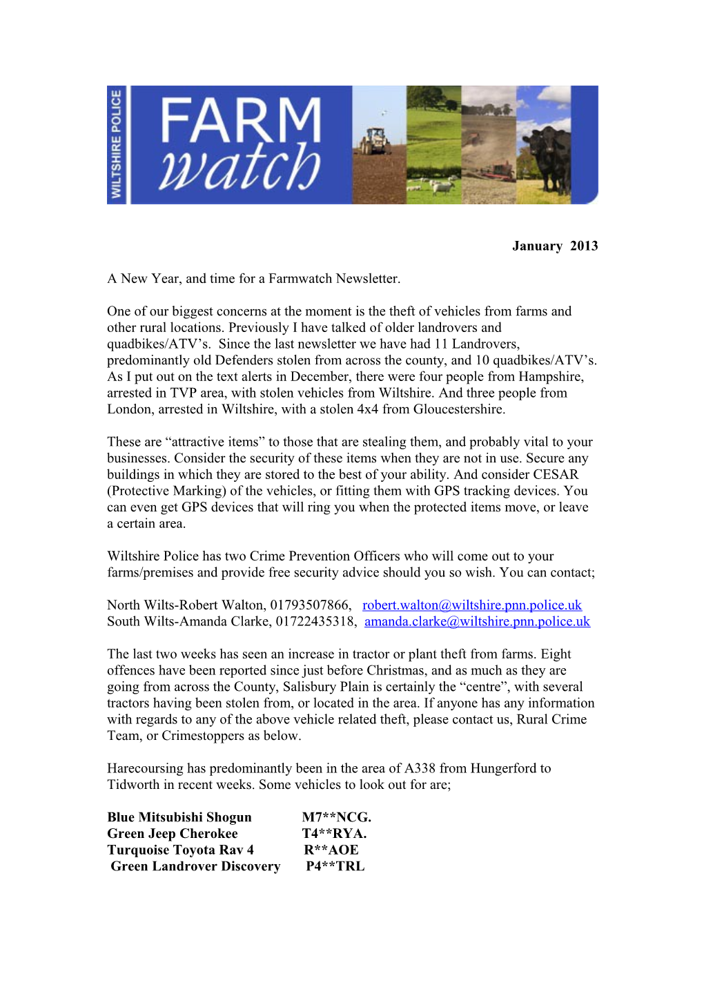 A New Year, and Time for a Farmwatch Newsletter