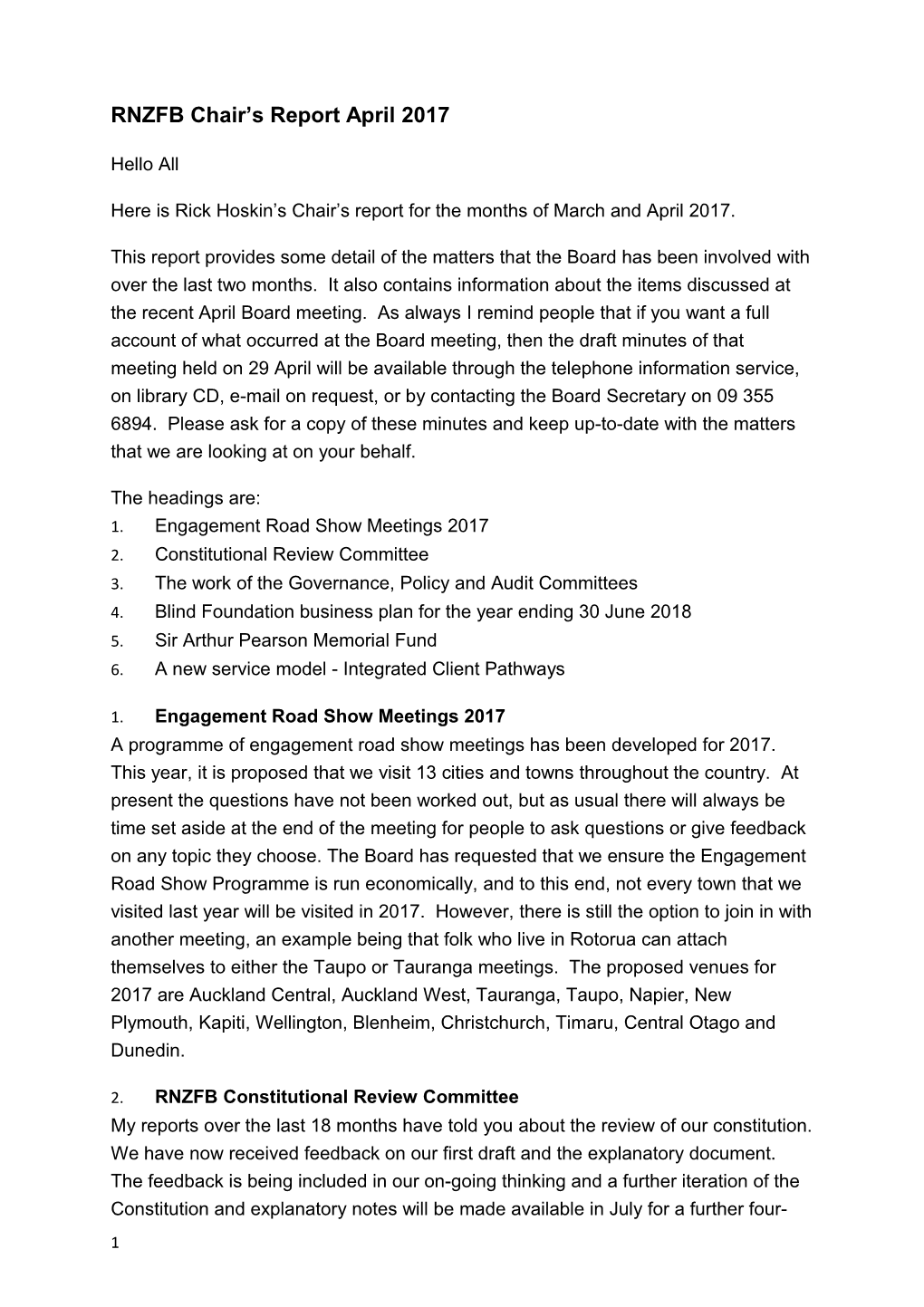 RNZFB Chair S Report April 2017