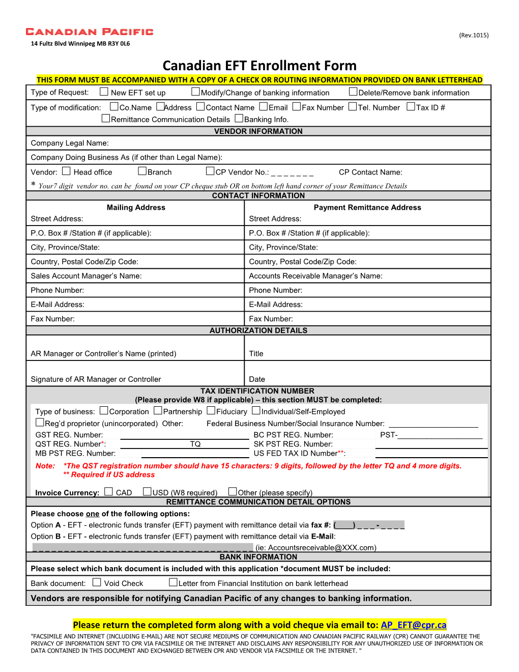 Edi/Eft Enrollment Form Ap9088(08-01)