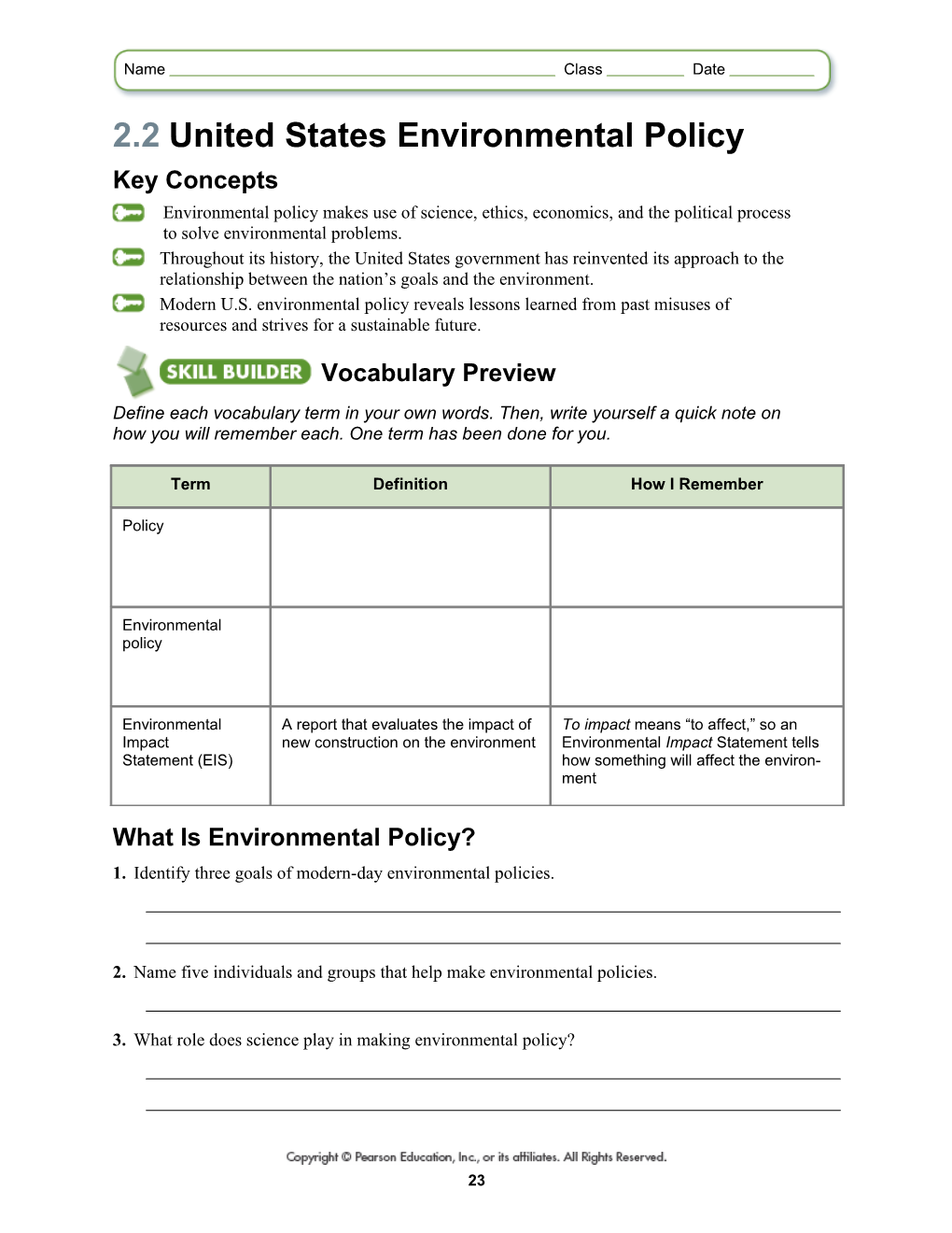 2.2United States Environmental Policy