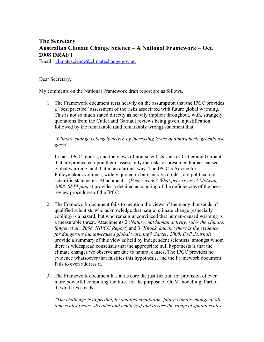 Email: Climatescience Climatechange