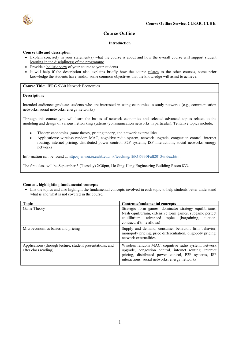 Course Outline Template s3