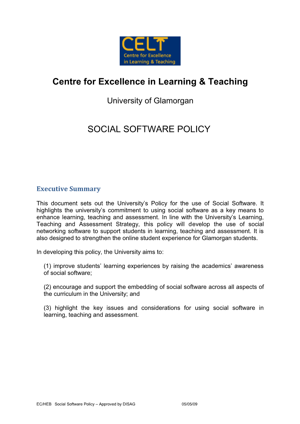 Centre for Excellence in Learning & Teaching