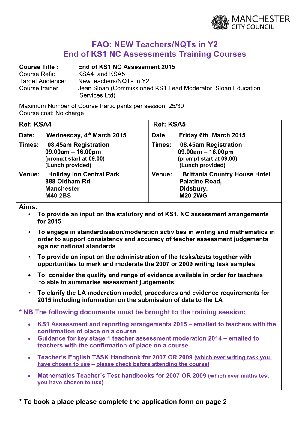 Early Years Foundation Stage Profile Training