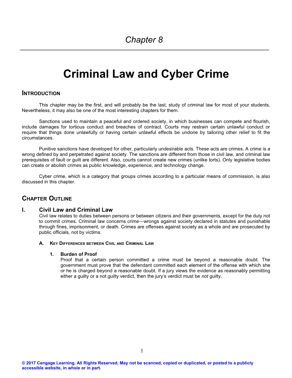 Chapter 8: Criminal Law and Cyber Crime 27