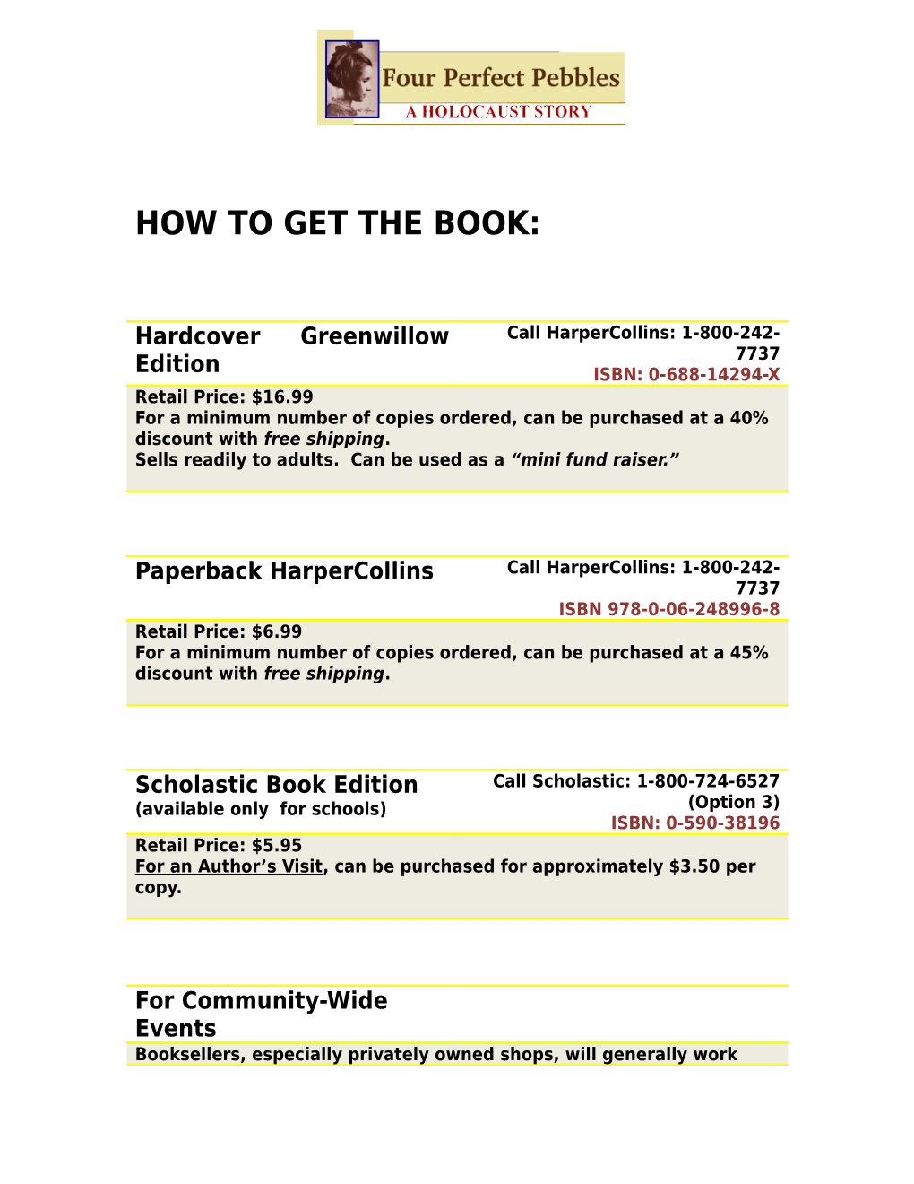 How to Get the Book