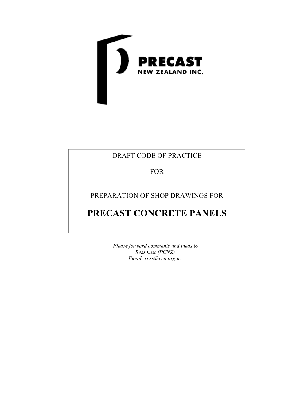 Preparation of Shop Drawings for Precast Concrete Panels