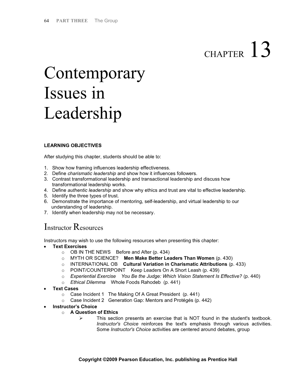 Contemporary Issues In Leadership