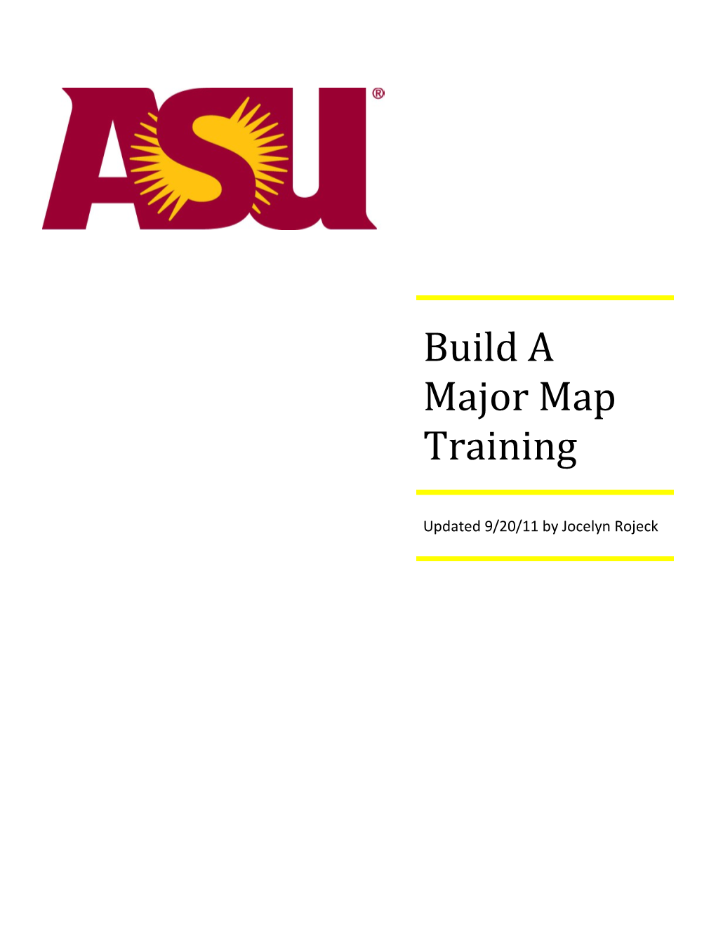 Build a Major Map Training
