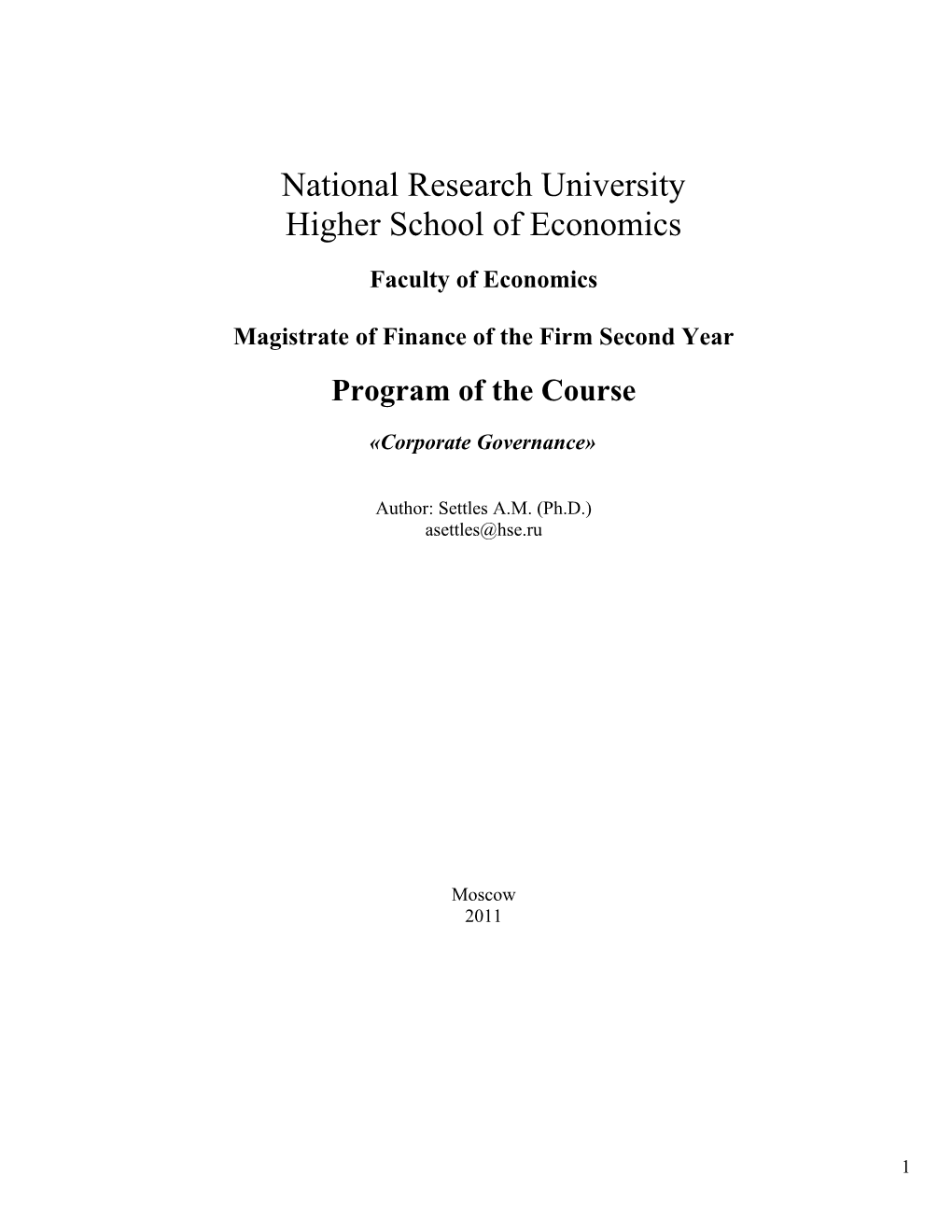 National Research University