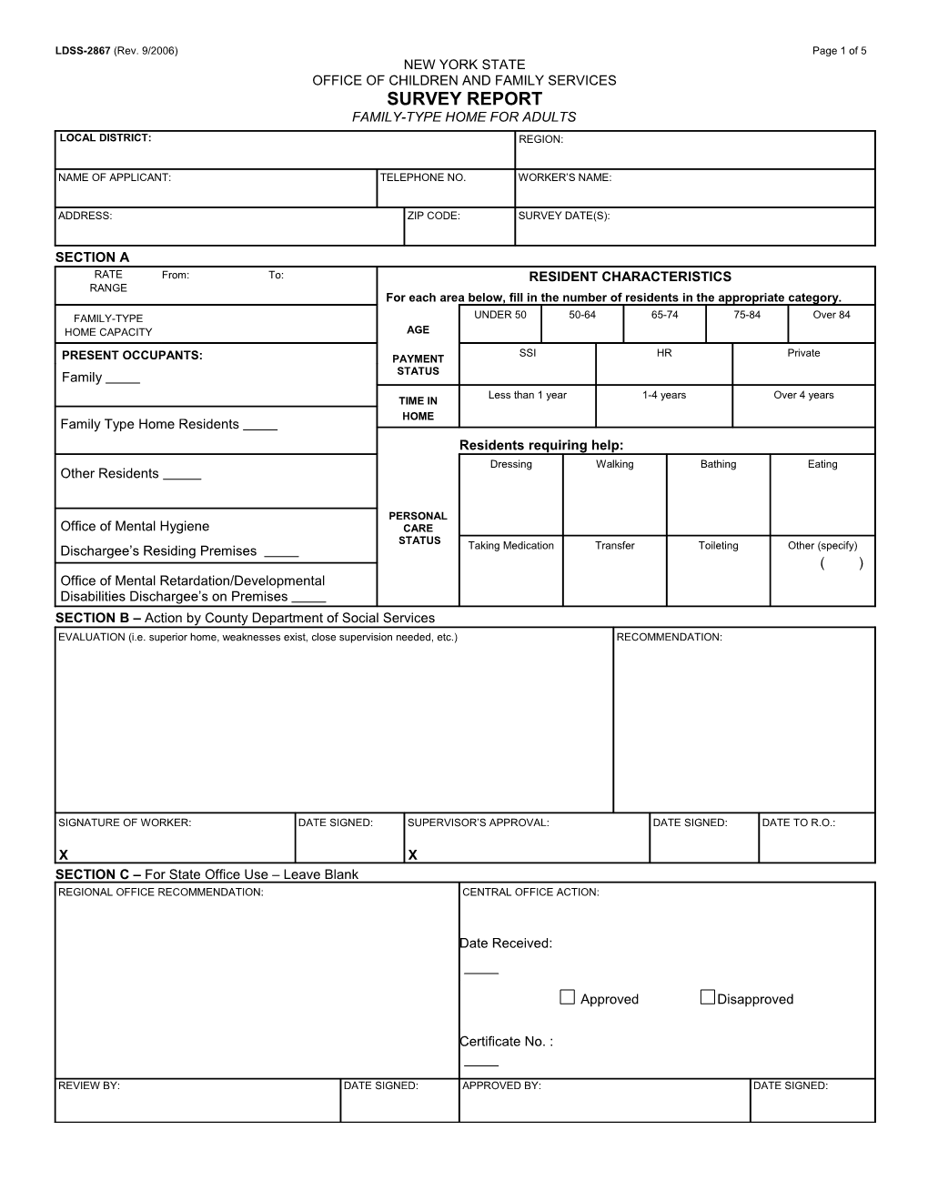 LDSS-2867 (Rev. 9/2006) Page 1 of 5