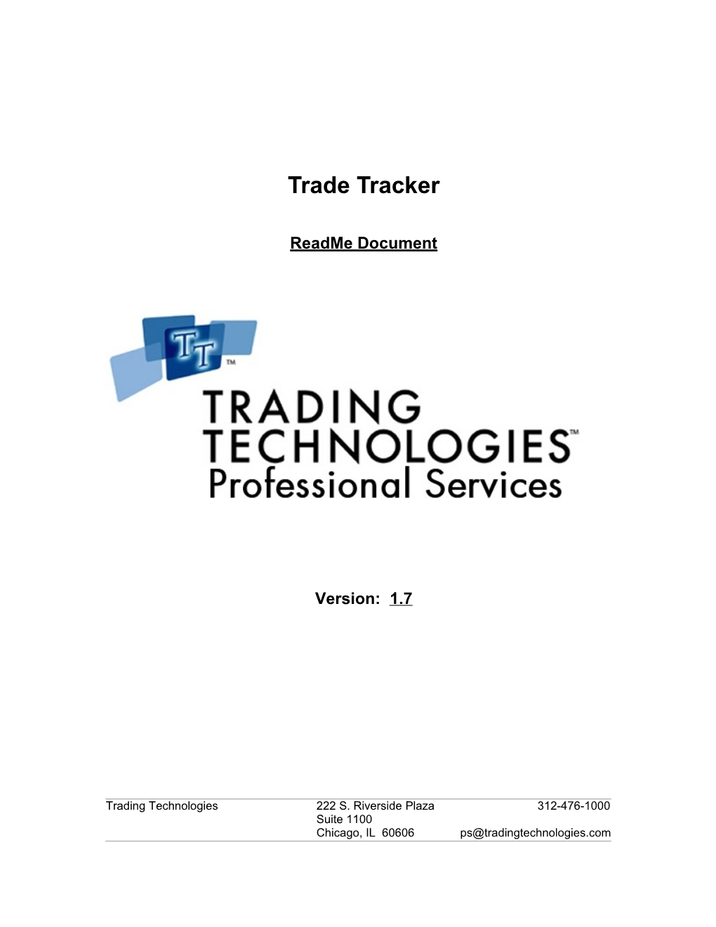 Trade Tracker Read Me Document