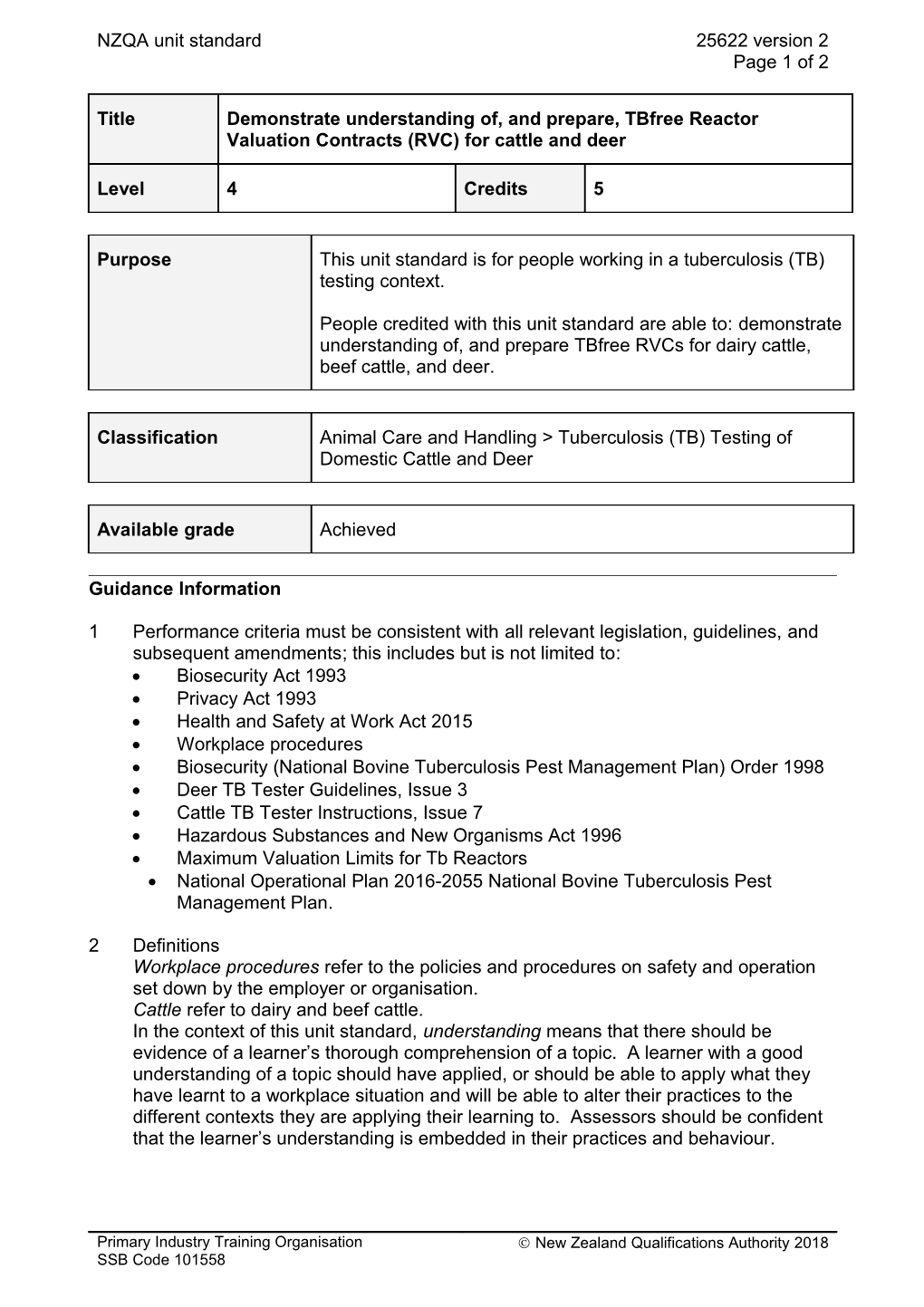 25622 Demonstrate Understanding Of, and Prepare, Tbfree Reactor Valuation Contracts (RVC)