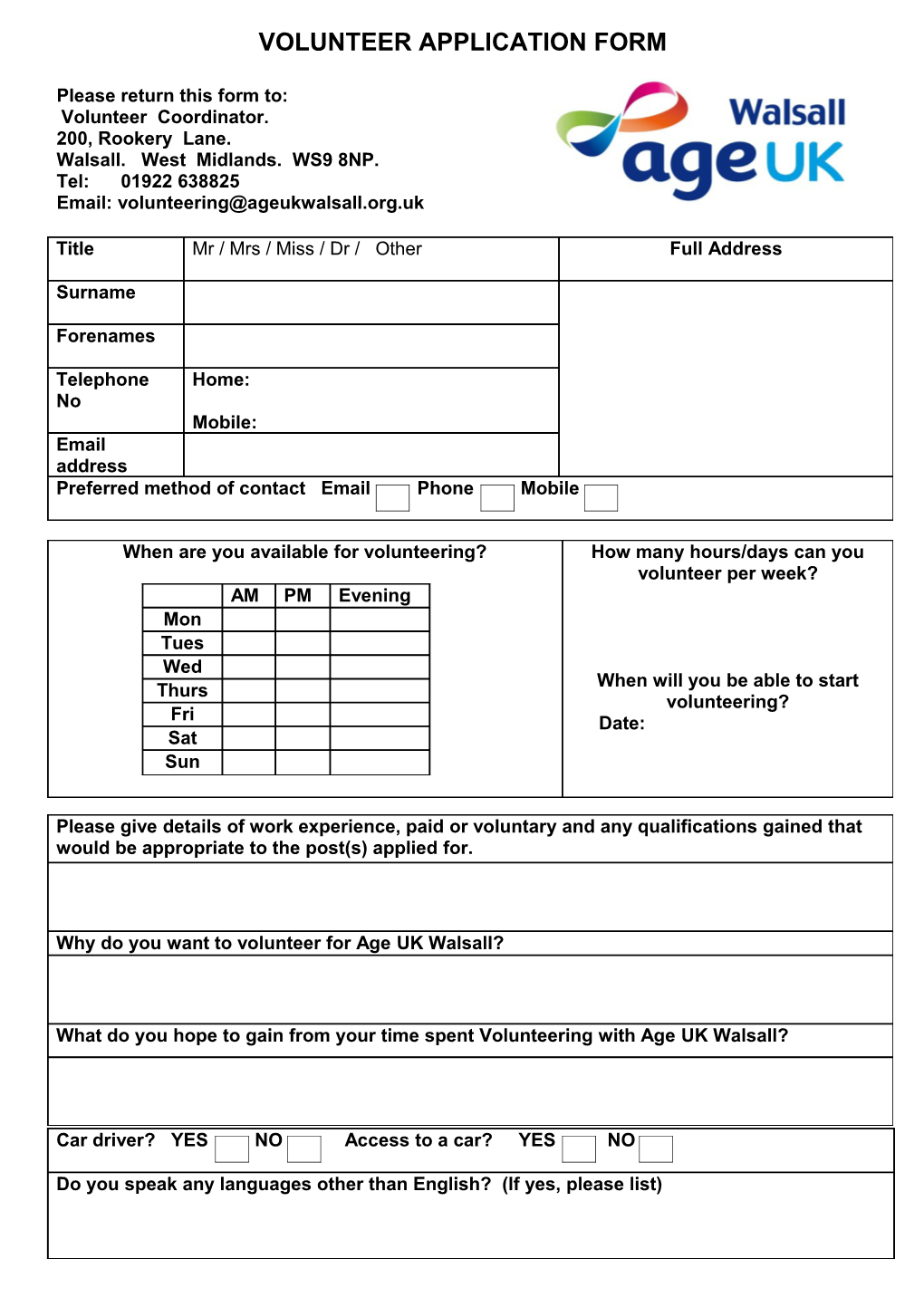 Please Return This Form To s1
