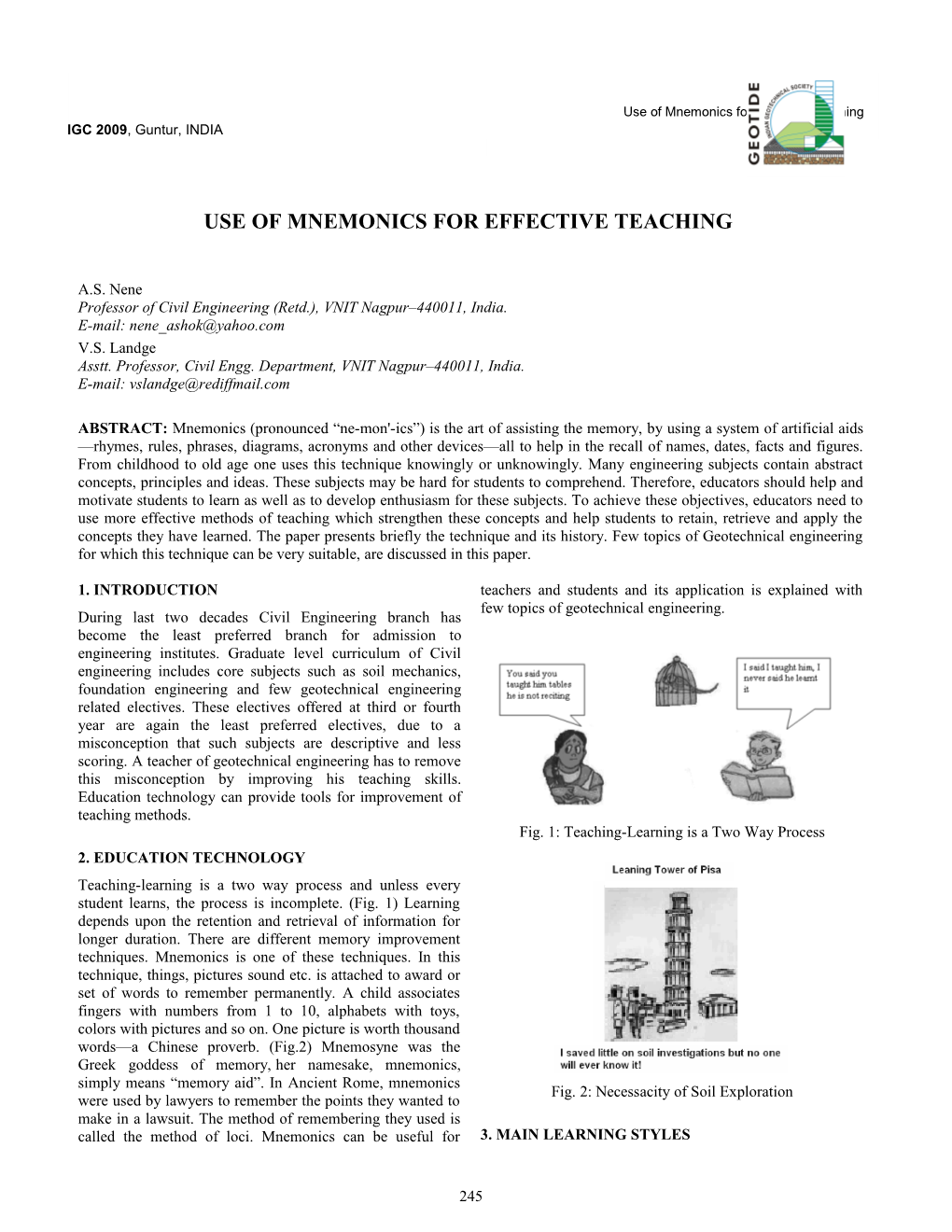 Indian Geotechnical Conference (December 18-20, 2003) s6