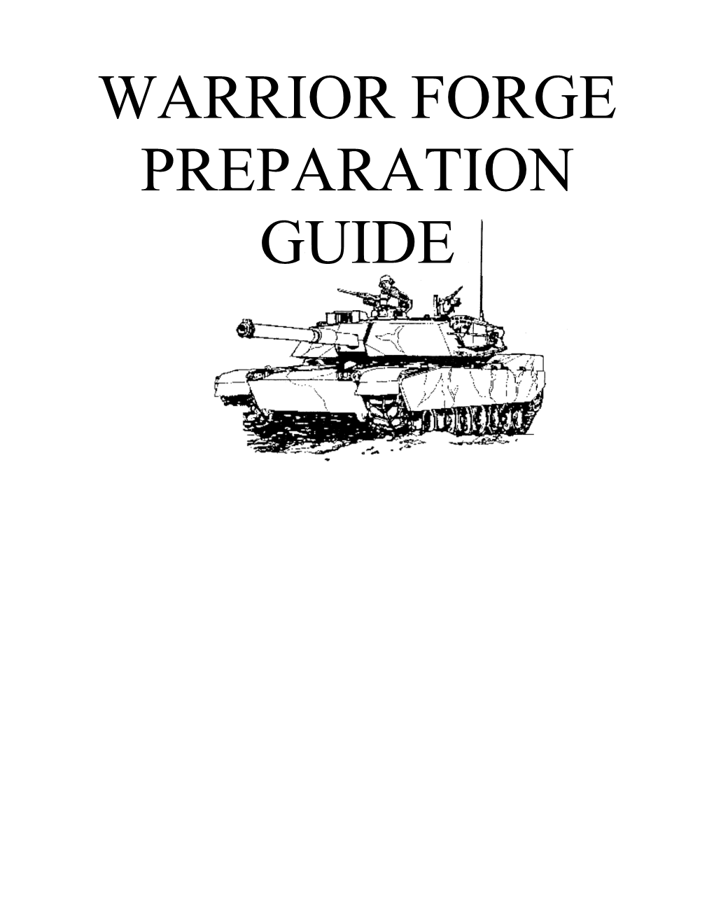 Warrior Forge Preparation Guide Page 4