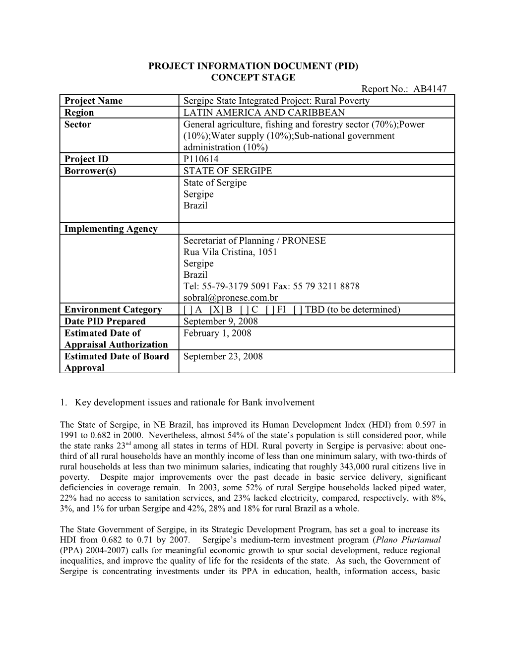 Project Information Document (Pid) s49