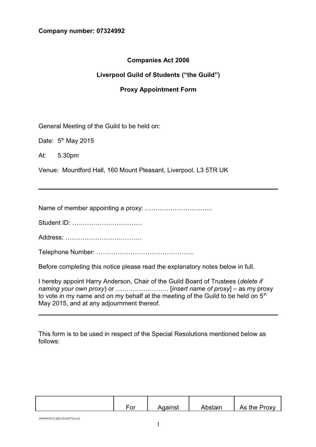 Liverpool Guild of Students ( the Guild )