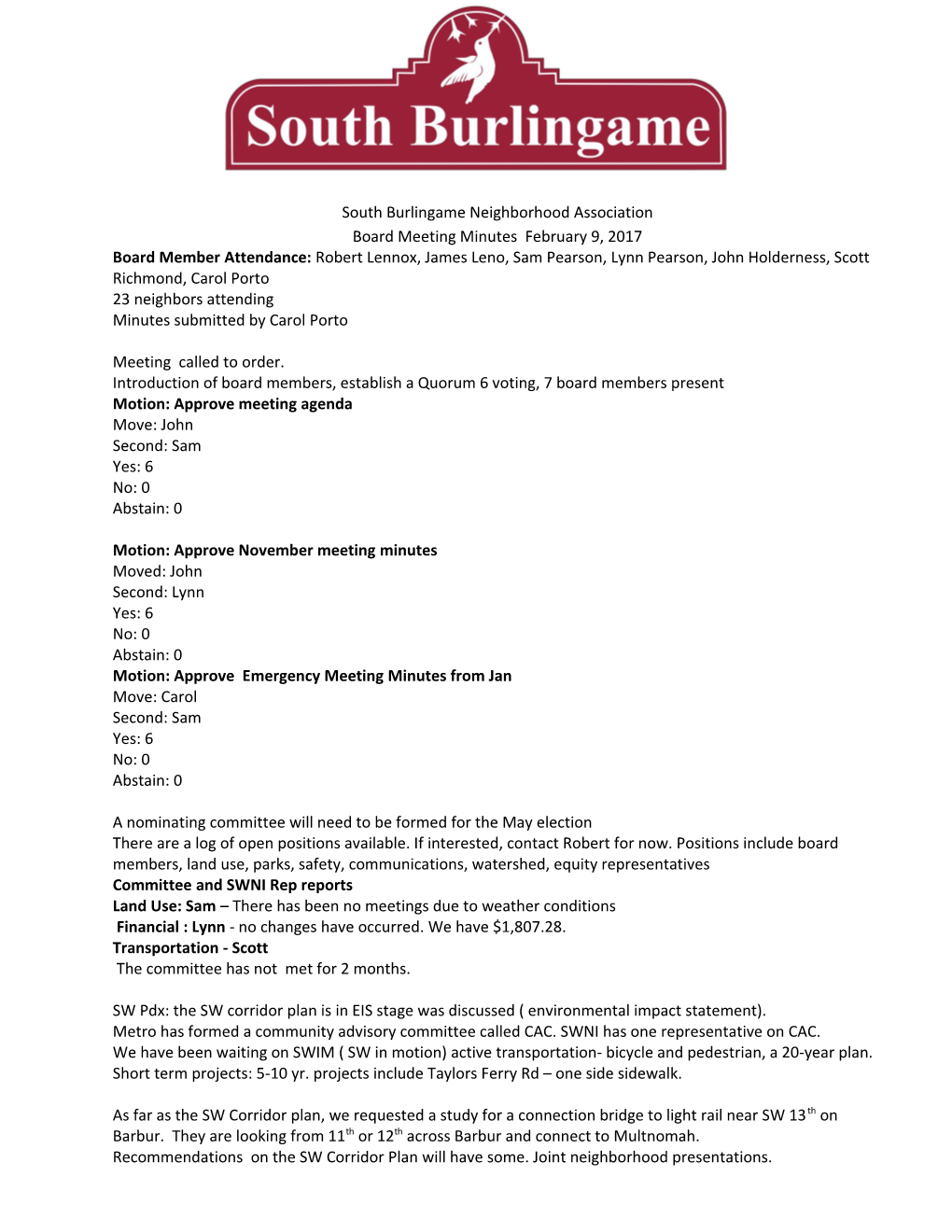 Neighborhood Nominations of Unbuilt Rights of Way for Possible Future Trails