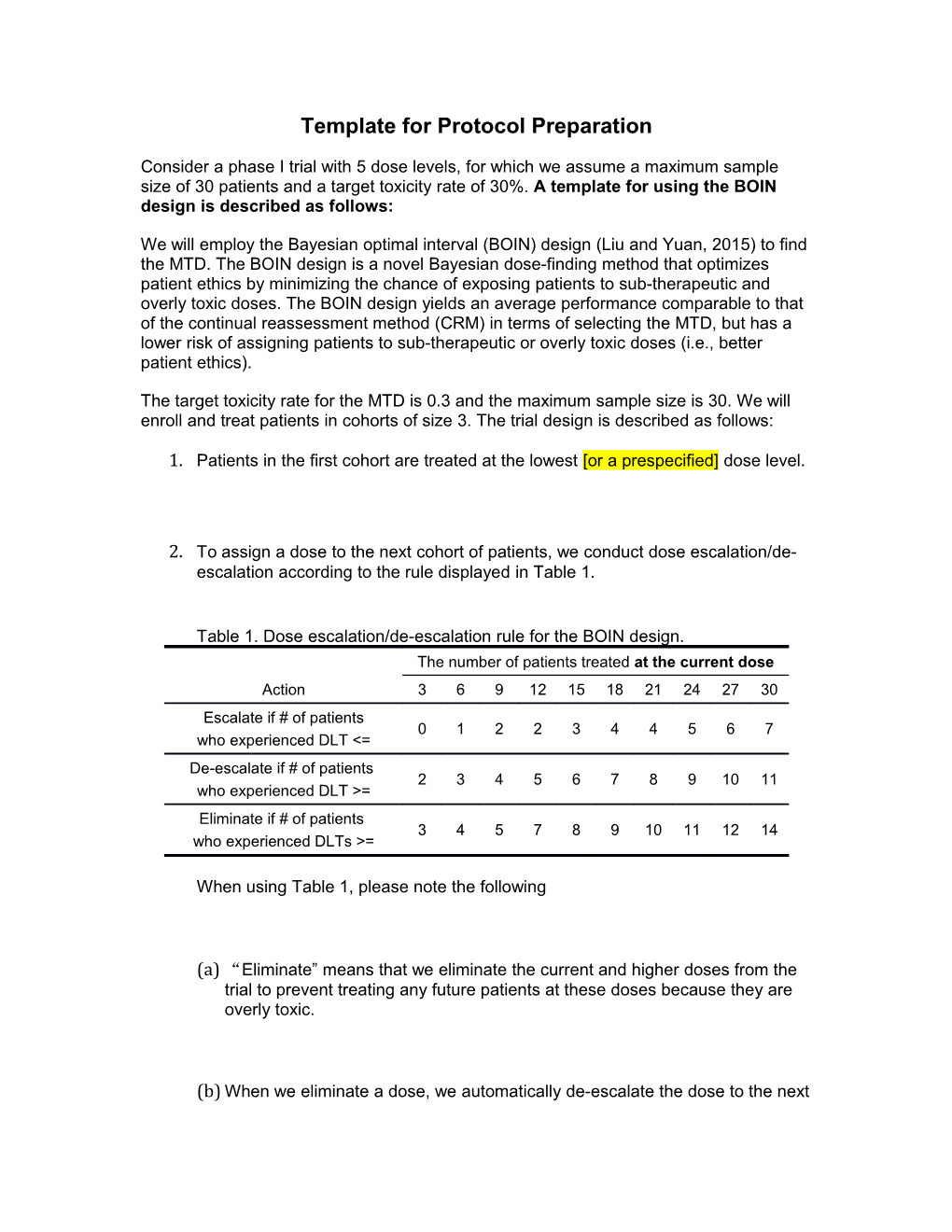 Template for Protocol Preparation