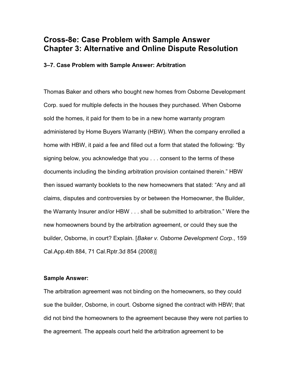 Chapter 3 : Alternative And Online Dispute Resolution