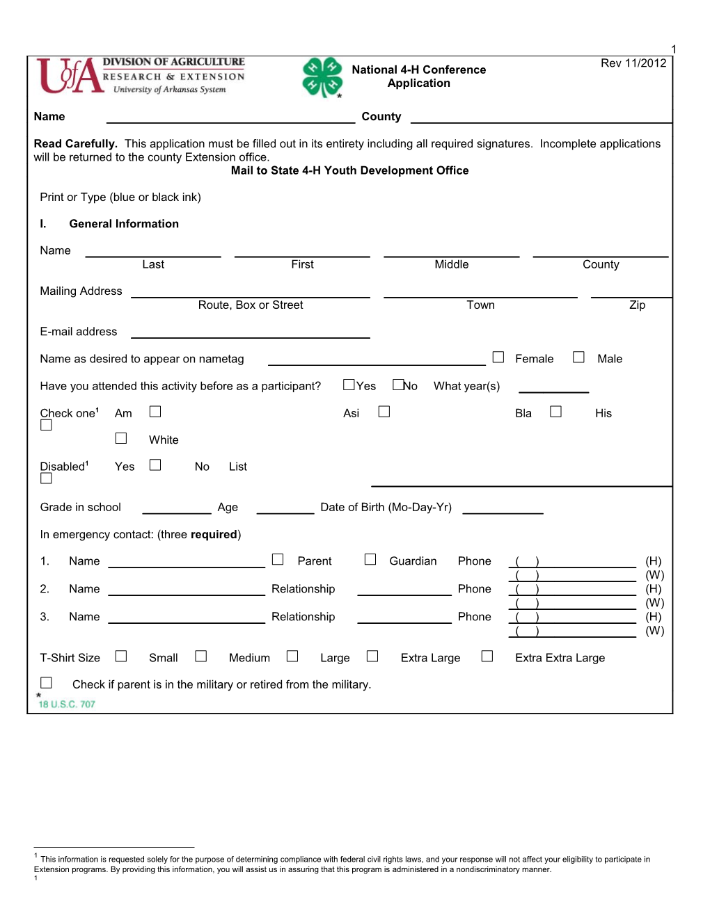 Mail to State 4-H Youth Development Office s1