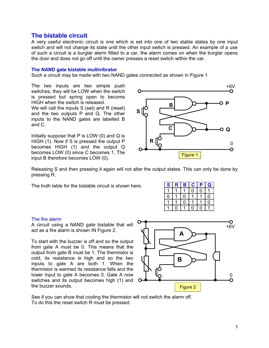 The Bistable Circuit