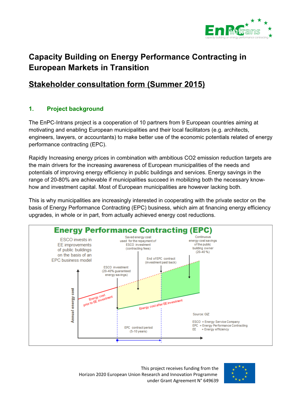 EPC-INTRANS Stakeholder Consultation Form