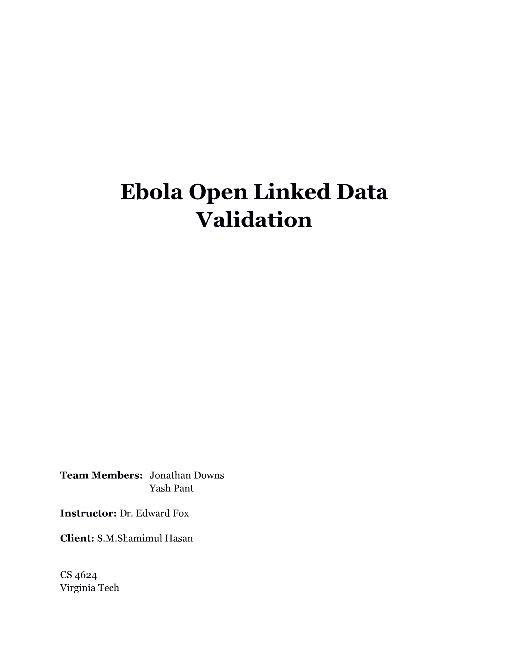 Ebola Open Linked Data Validation