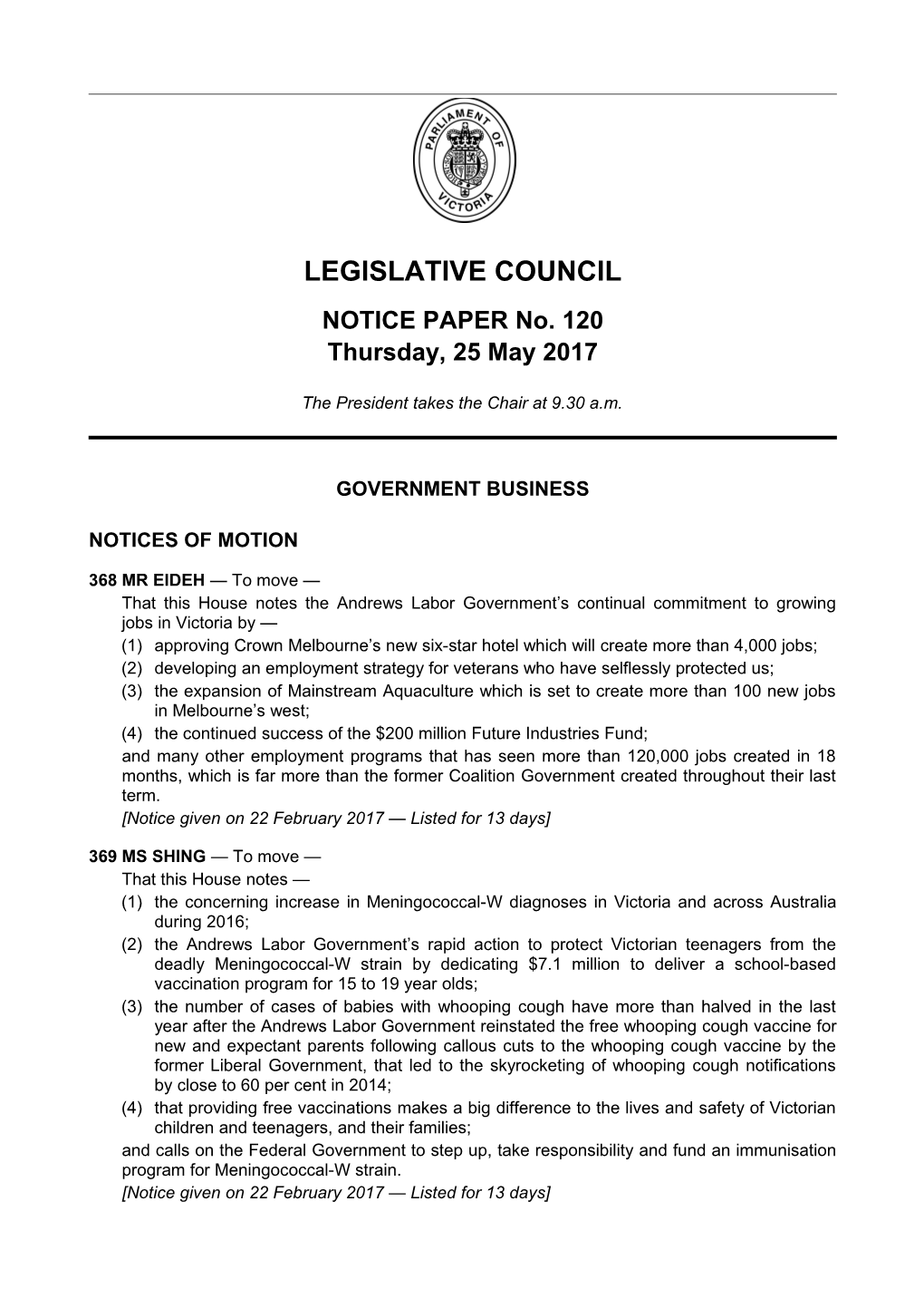 Legislative Council s5