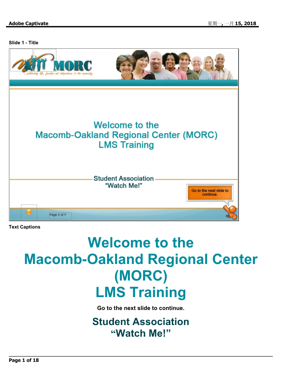 Macomb-Oakland Regional Center (MORC)
