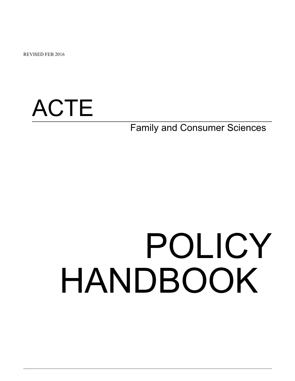 Family and Consumer Sciences