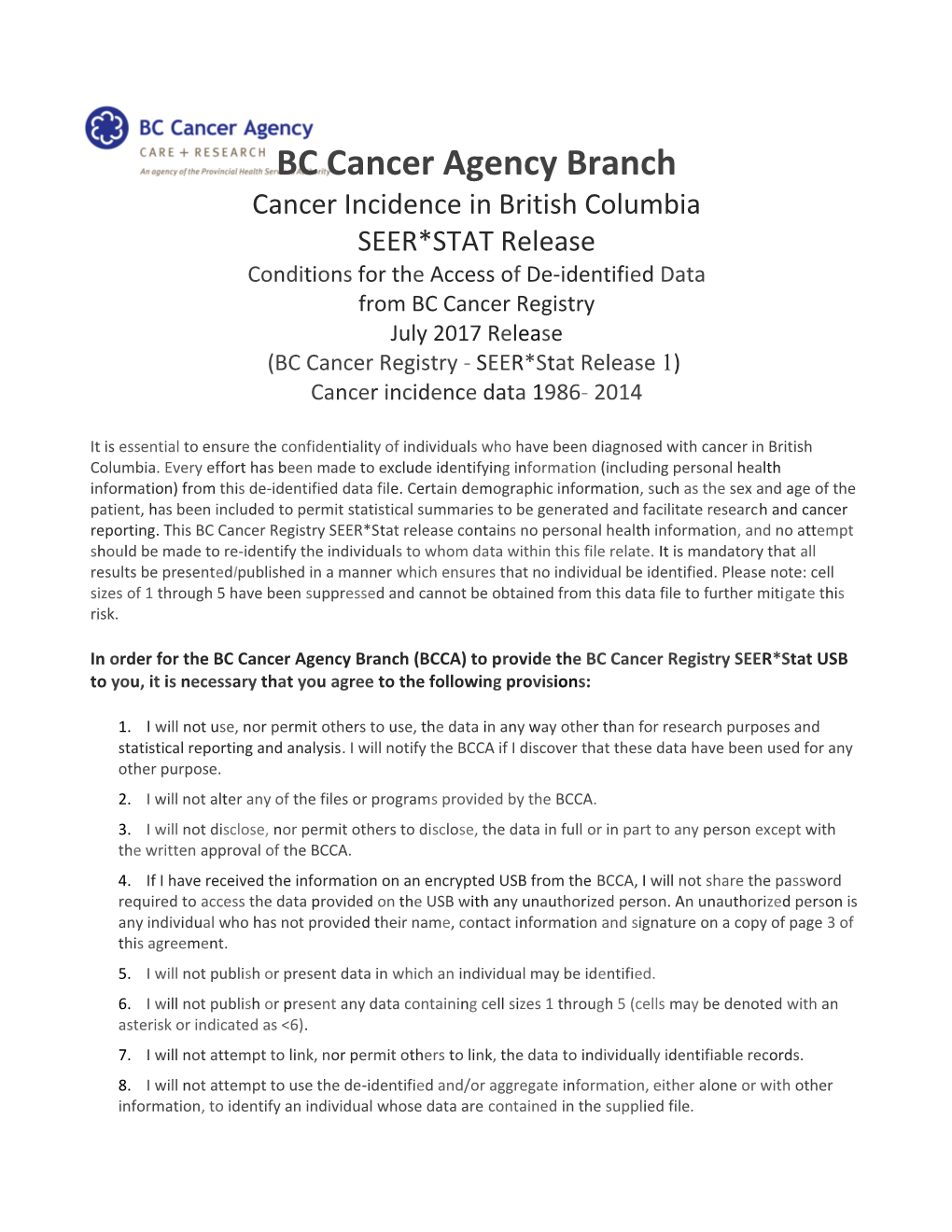BC Cancer Agency Branch