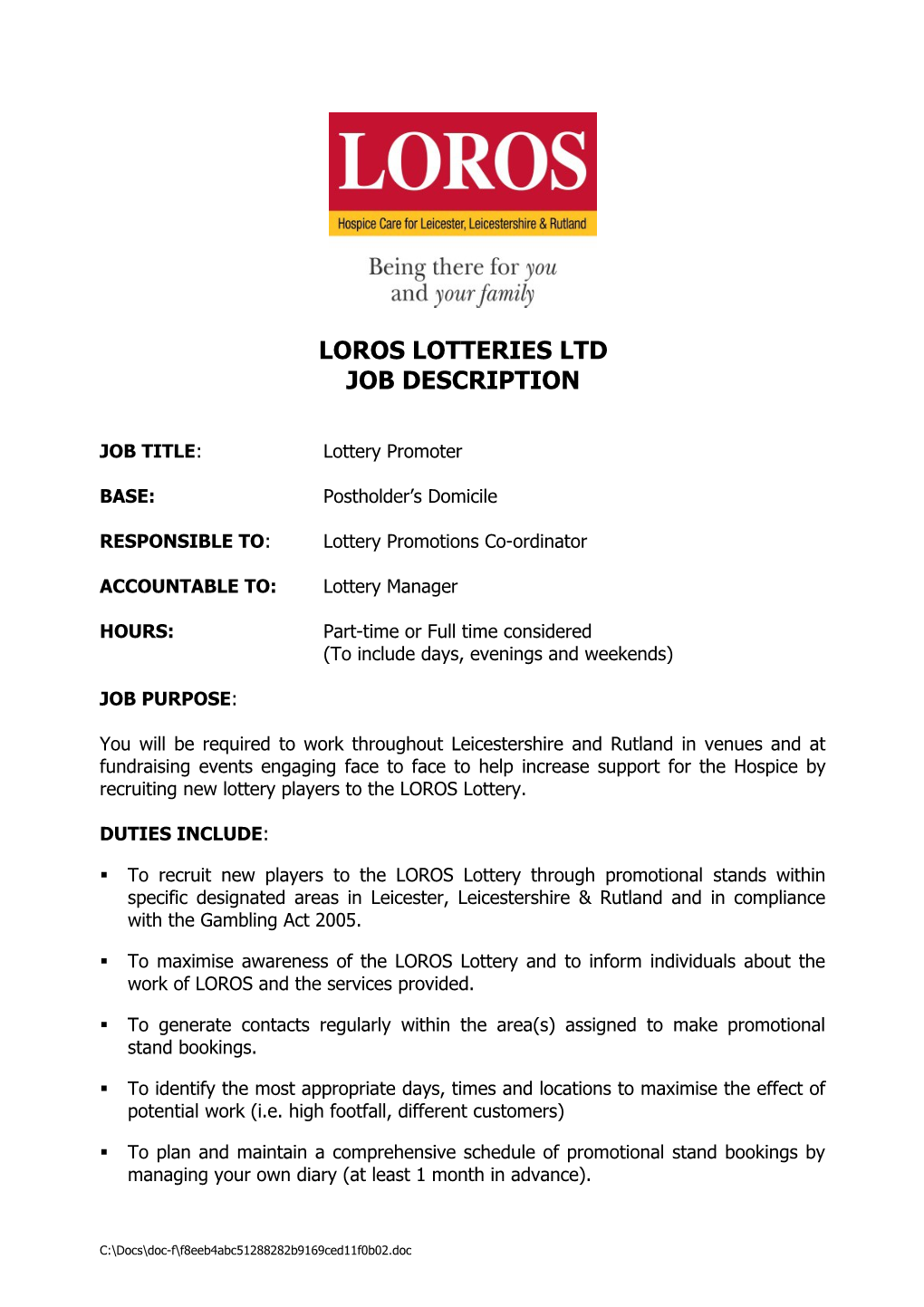 Loros Lotteries Ltd