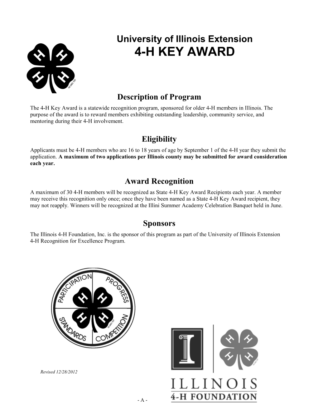 2001-02 IFB & Affiliates 4-H Premier LCP AWARD PROGRAM Template s1
