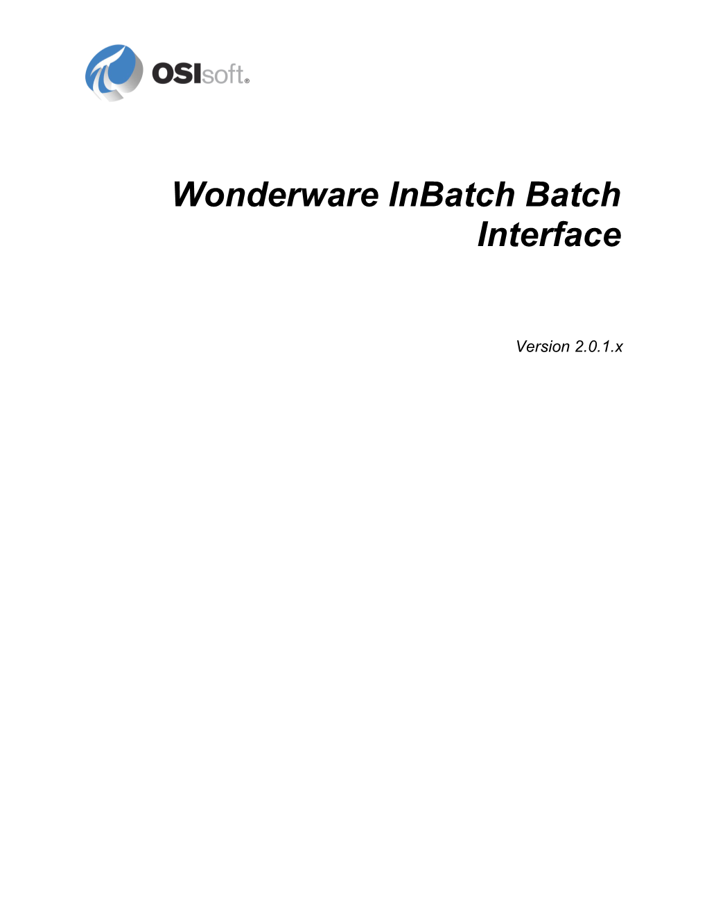 Wonderware Inbatch Batch Interface