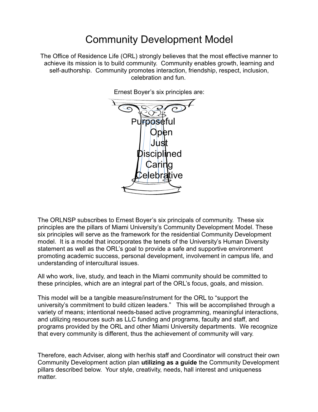 Community Development Model