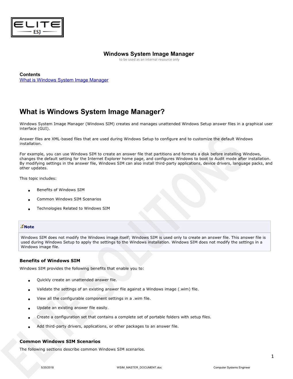 Contents What Is Windows System Image Manager What Is Windows System Image Manager?
