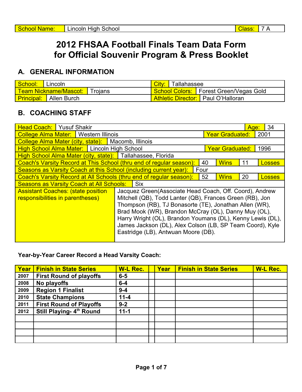 2012 FHSAA Football Finals Team Data Form s1